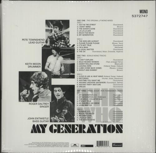 The Who My Generation - Sealed UK 3-LP vinyl record set